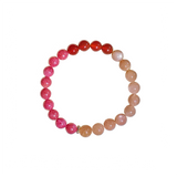 Cora - Stretch Rhodonite Red Agate Red Chalcedony Bracelet