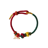 Mian Fish-Tail Pearl Charm Palace Color Braided Cord Handmade | Heartfullnet