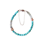 Mori - Turquoise Jade Pearl Silver Bracelet