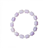 Purple - Stretch Lepidolite White Jade Bracelet
