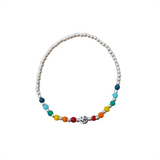 Smiley - Stretch Silver Color Bracelet