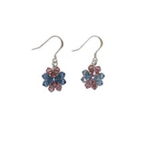 Hook Earrings Made with Swarovski Crystal Beads in Four-Leaf Design Handmade Jewelry | HeartfullNet