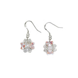 Hook Earrings Made with Swarovski Crystal Beads in Four-Leaf Design Handmade Jewelry | HeartfullNet