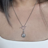 Vines - Sterling Silver Irregular Plate Toggle Pendant Necklace
