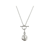 Vines - Sterling Silver Irregular Plate Toggle Pendant Necklace