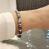 Freshwater Pearl Grey Pearl South Red Agate Bracelet Handmade Jewelry | HeartfullNet
