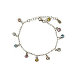 Sterling Silver Zircon Charm Bracelet | HeartfullNet