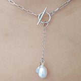Sterling Silver Pearl Pendant Necklace Handmade Ladies Jewelry | HeartfullNet