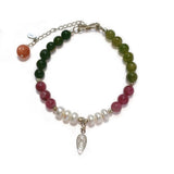 Lenna - Pearl Tourmaline Gemstone Bracelet