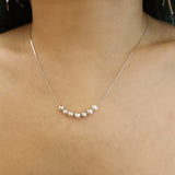 Freshwater Pearl Pendant Necklace Sterling Silver Handcrafted Ladies Jewelry | HeartfullNet