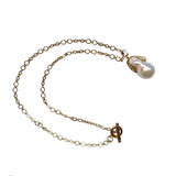 Baroque Pearl Pendant Gold Necklace Handcrafted Ladies Jewelry | HeartfullNet