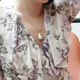 Baroque Pearl Pendant Gold Necklace Handcrafted Ladies Jewelry | HeartfullNet