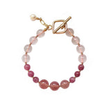 Sarah - Rose Quartz Strawberry Quartz Tourmaline Bracelet
