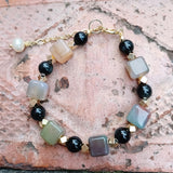 Yanyuan Agate Black Agate Mixed Bracelet Handmade Jewelry | HeartfullNet